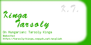kinga tarsoly business card